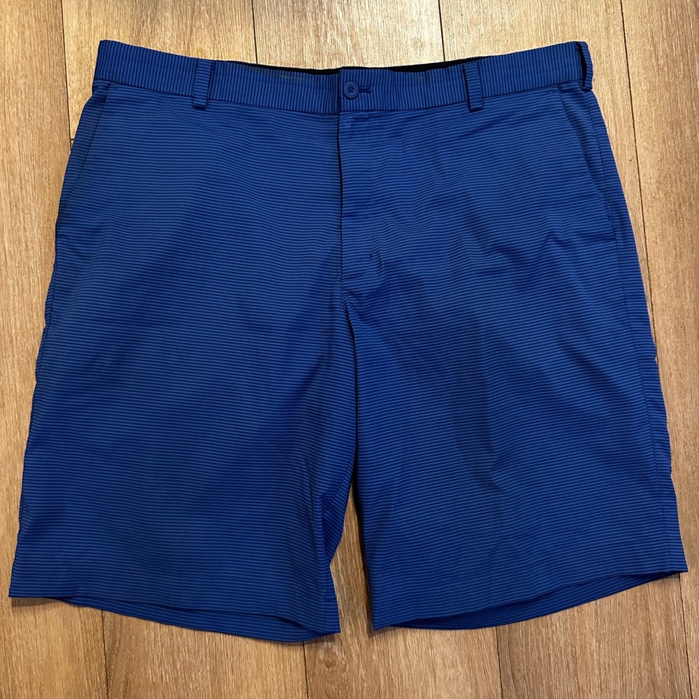 Nike Golf‎ Tour Performance Dri-FIT Blue Striped Shorts Mens 38 Sportswear